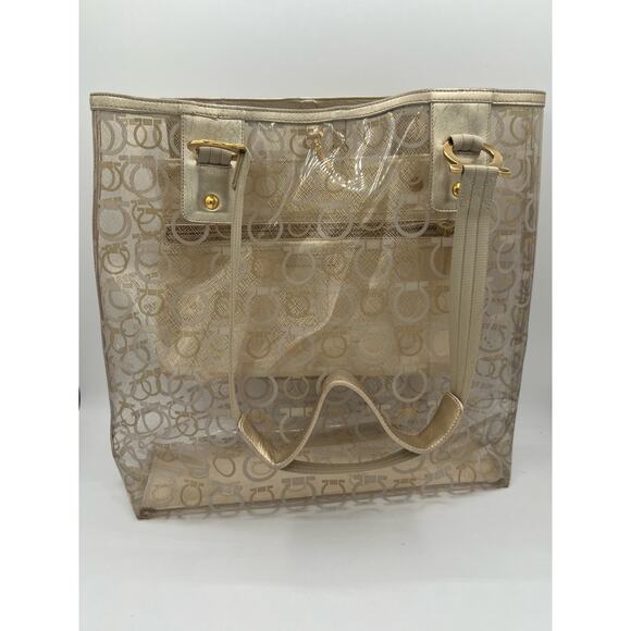Salvatore Ferragamo Gancini Tote purse cute clear shoulder bag - Picture 1 of 15